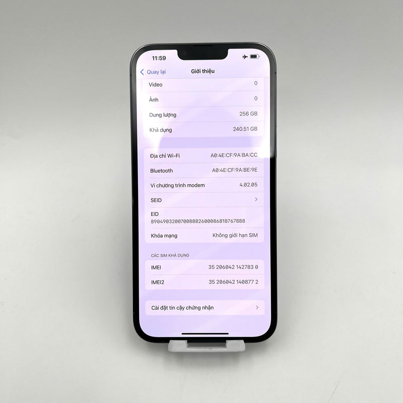 iPhone 13 Pro Max 256GB Xanh Dương 98% pin 85%  Quốc tế từ DCM (Không dùng sim DCM - Đốm camera 3x)  - HH7830