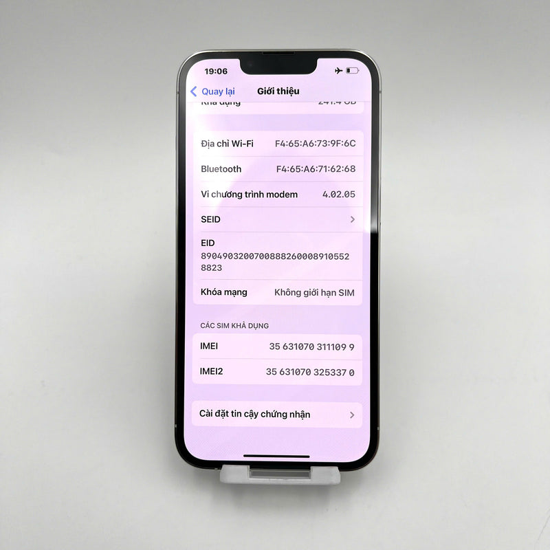 iPhone 13 Pro 256GB Bạc 98% pin 85%  Quốc tế từ AU (Không dùng sim AU - Đốm camera 3x) - HH1099