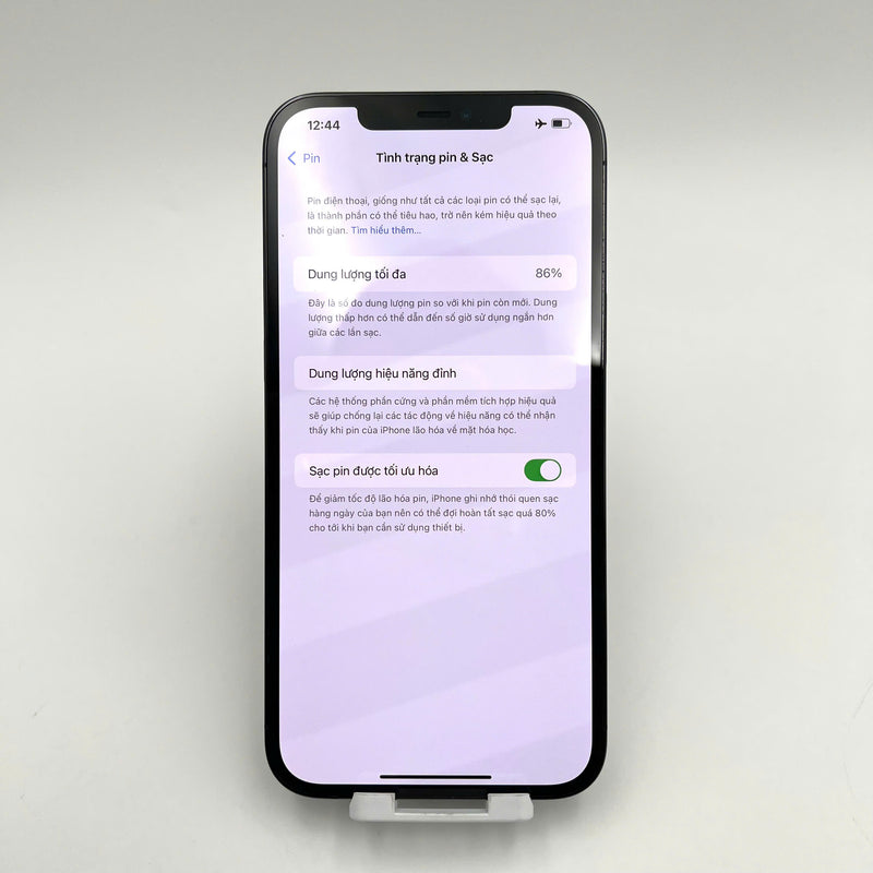 iPhone 12 Pro Max 128GB Xanh Dương 98% pin 86%  DBH Quốc tế từ SB (Không dùng sim SB - Đốm camera 2.5x, viền camera xước) - HH5742