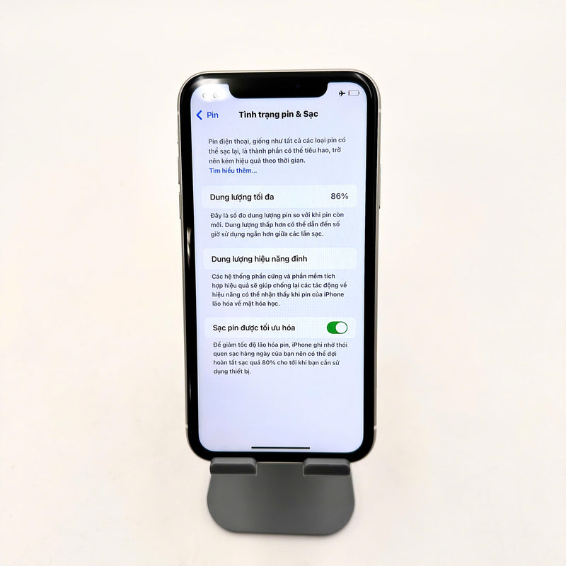 iPhone 11 128GB Trắng 98% pin 86%  Máy đã trả hết tiền mạng dùng như Quốc tế Apple  - HH3281