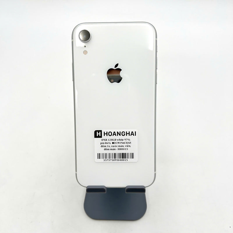 iPhone XR 128GB Trắng 97% pin 86%  Máy đã trả hết tiền mạng dùng như Quốc tế Apple (Thay pin Apple - Đốm camera 1x, xước màn, viền, đốm màn) - HH0015