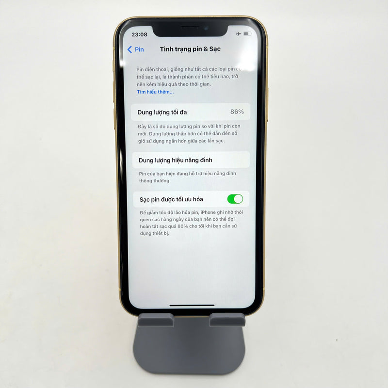 iPhone XR 64GB Vàng 98% pin 86%  Máy đã trả hết tiền mạng dùng như Quốc tế Apple (Đốm camera 1x) - HH9215