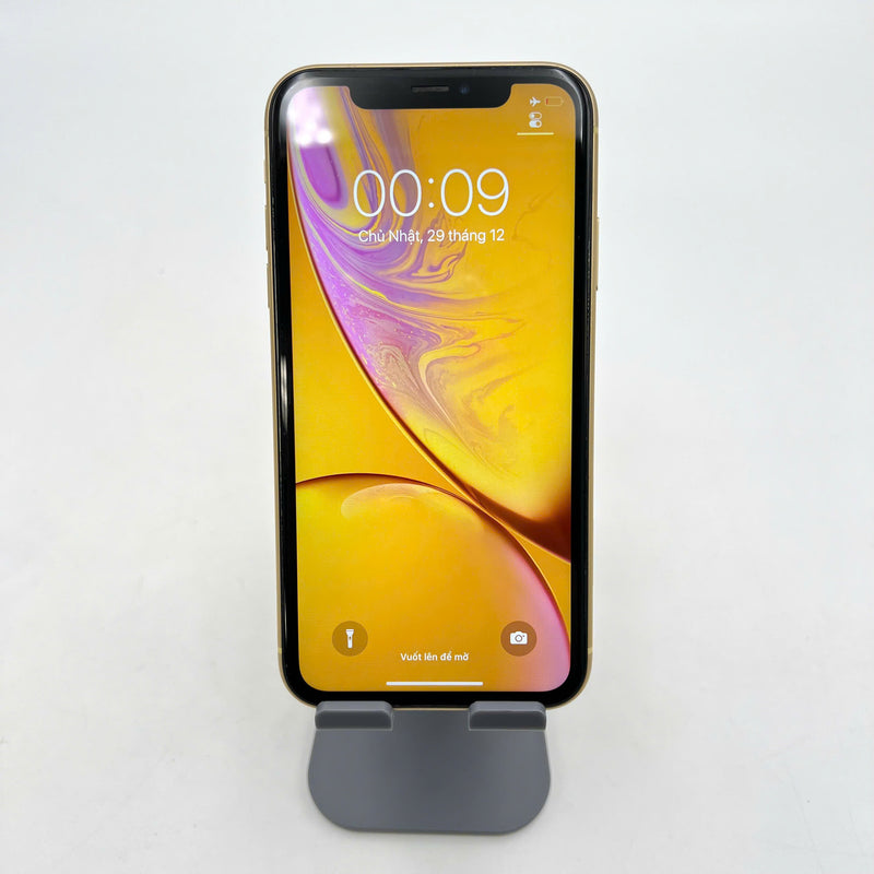 iPhone XR 128GB Vàng 98% pin 89%  Máy đã trả hết tiền mạng dùng như Quốc tế Apple (Đốm camera 1x - Màn đốm trắng, xước viền) - HH8435