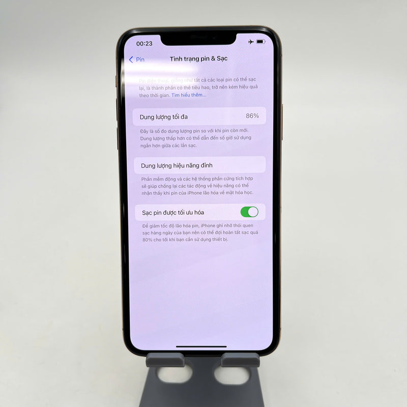 iPhone 11 Pro Max 256GB Vàng 98% pin 86%  Máy đã trả hết tiền mạng dùng như Quốc tế Apple  - HH2655
