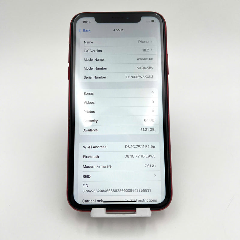 iPhone XR 64GB Đỏ 97% pin 100% Máy đã trả hết tiền mạng dùng như Quốc tế Apple (Đã thay pin, xước viền) - HH9698