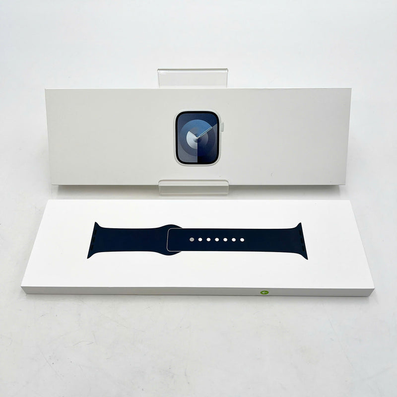 Apple Watch Series 9 41mm GPS 100% Fullbox Vỏ Nhôm màu Bạc/ Dây Thể thao màu Đen