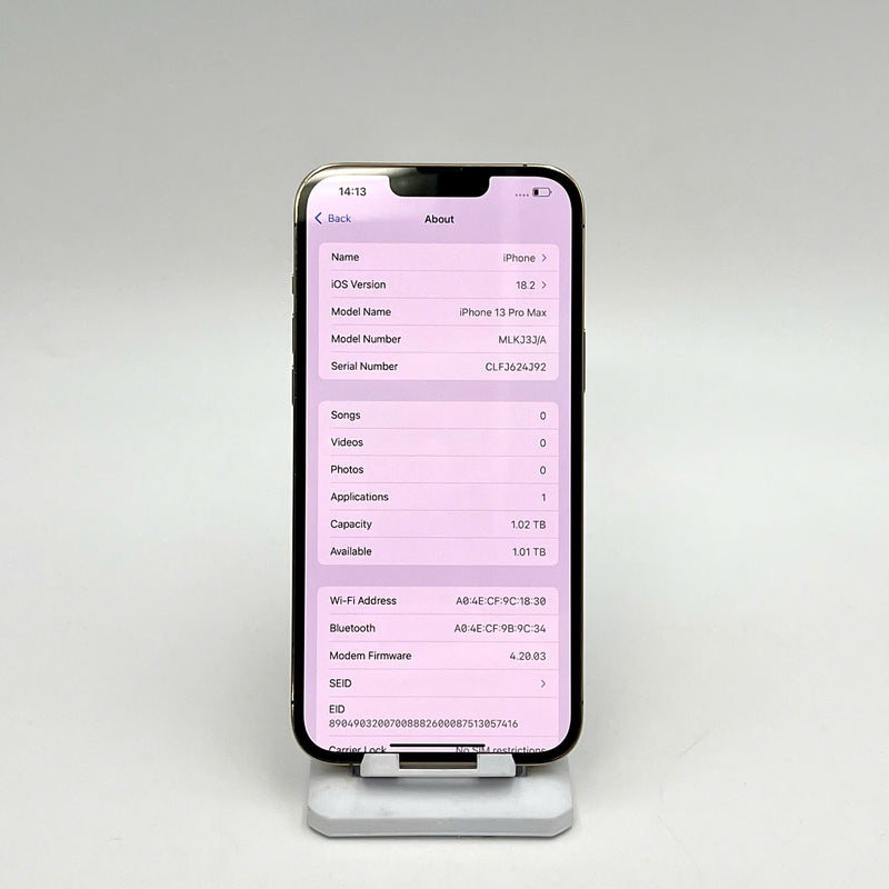 iPhone 13 Pro Max 1TB Vàng 98% pin 100% Quốc tế từ AU (Không dùng sim AU - Đã thay pin - Đốm camera 3x, xước màn, viền) - HH3291