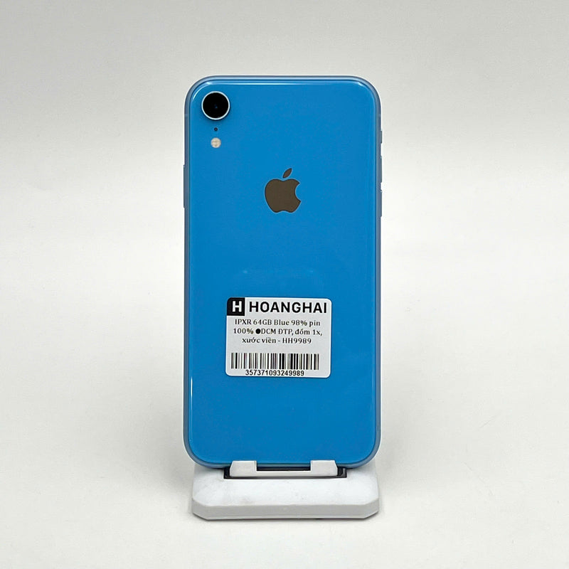 iPhone XR 64GB Xanh Dương 98% pin 100% Máy đã trả hết tiền mạng dùng như Quốc tế Apple (Đã thay pin - Đốm camera 1x, xước viền) - HH9989