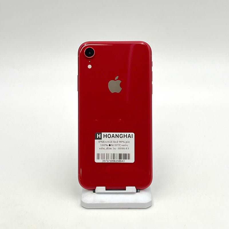 iPhone XR 64GB Đỏ 98% pin 100% Máy đã trả hết tiền mạng dùng như Quốc tế Apple (Đã thay pin - Đốm camera 1x, xước viền) - HH8643