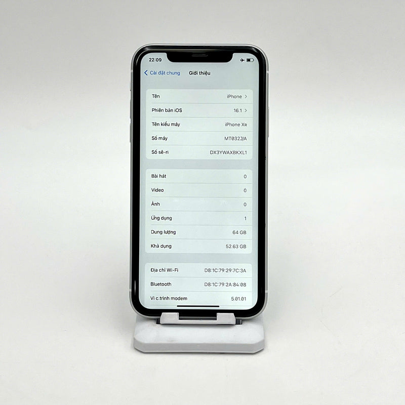 iPhone XR 64GB Trắng 98% pin 100% Máy đã trả hết tiền mạng dùng như Quốc tế Apple (Đã thay pin, xước màn) - HH2282