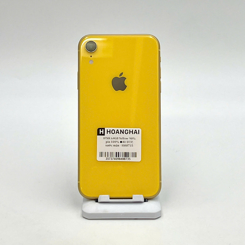 iPhone XR 64GB Vàng 98% pin 100% Máy đã trả hết tiền mạng dùng như Quốc tế Apple (Đã thay pin, xước màn) - HH8735