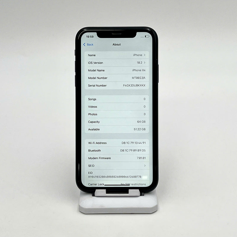 iPhone XR 64GB Đen 98% pin 100% Máy đã trả hết tiền mạng dùng như Quốc tế Apple (Đã thay pin - Đốm camera 1x, đốm màn, xước màn) - HH3204