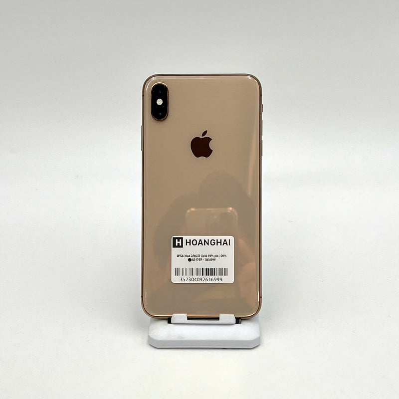 iPhone XS Max 256GB Vàng 98% pin 100% Máy đã trả hết tiền mạng dùng như Quốc tế Apple (Đã thay pin) - HH6999