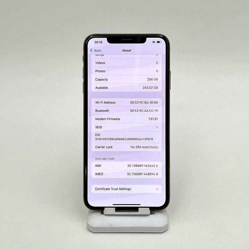 iPhone XS Max 256GB Vàng 98% pin 100% Máy đã trả hết tiền mạng dùng như Quốc tế Apple (Đã thay pin - Đốm camera 1x, viền xước) - HH6426