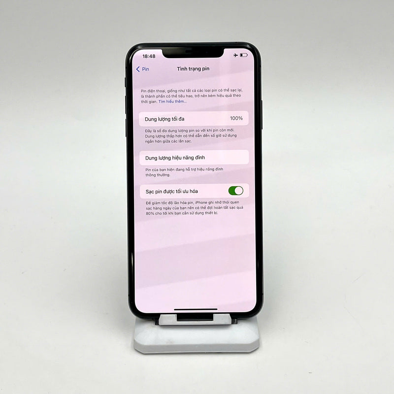 iPhone XS Max 256GB Đen 98% pin 100% Máy đã trả hết tiền mạng dùng như Quốc tế Apple (Đã thay pin - Đốm camera 1x, xước viền, mặt lưng) - HH5833