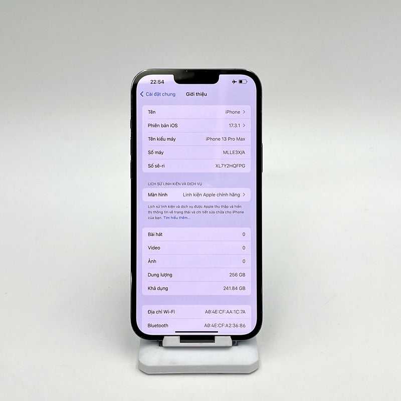 iPhone 13 Pro Max 256GB Xanh Dương 98% pin 100% Quốc tế Apple bản ÚC (Đã thay pin, thay màn Apple - Đốm camera 3x, xước viền) - HH8293