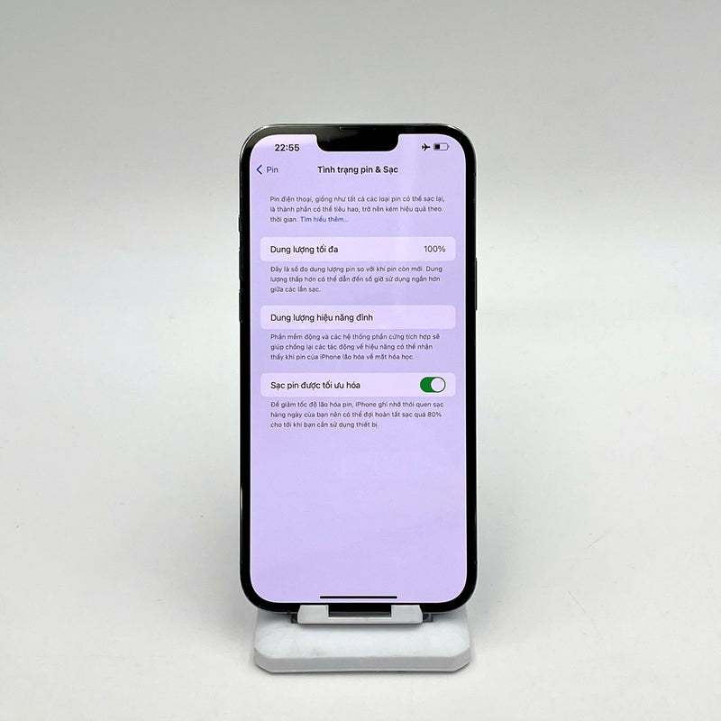 iPhone 13 Pro Max 512GB Bạc 98% pin 100% Quốc tế từ AU (Không dùng sim AU - Đã thay pin - Đốm camera 3x, màn và viền xước) - HH9269