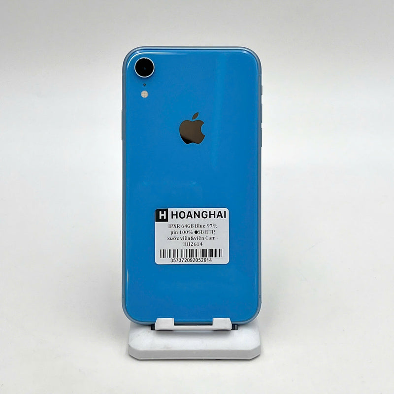 iPhone XR 64GB Xanh Dương 97% pin 100% Máy đã trả hết tiền mạng dùng như Quốc tế Apple (Đã thay pin, xước viền, viền camera) - HH2614