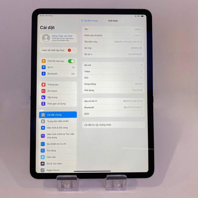 iPad Pro 2022 11in 128GB Bạc  Wifi 99% pin 98%