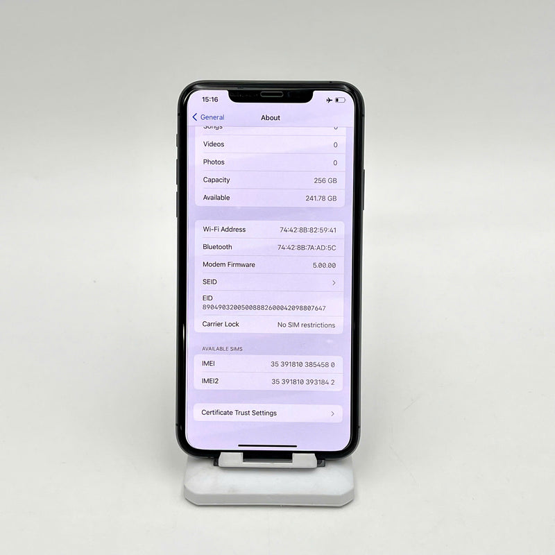 iPhone 11 Pro Max 256GB Xám 98% pin 100% Quốc tế Apple (Thay màn chính hãng Apple, thay pin - Đốm camera 0.5x, xước sơn viền) - HH4580
