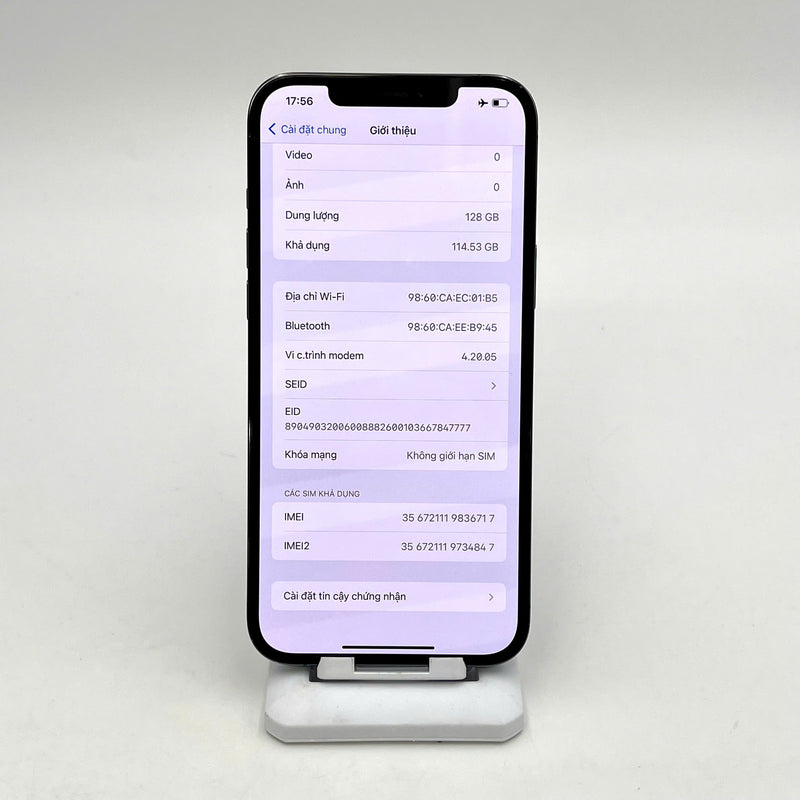 iPhone 12 Pro Max 128GB Xanh Dương 98% pin 100% Máy đã trả hết tiền mạng dùng như Quốc tế Apple (Đã thay pin - Đốm camera 1x/2.5x, màn và viền xước)  - HH6717