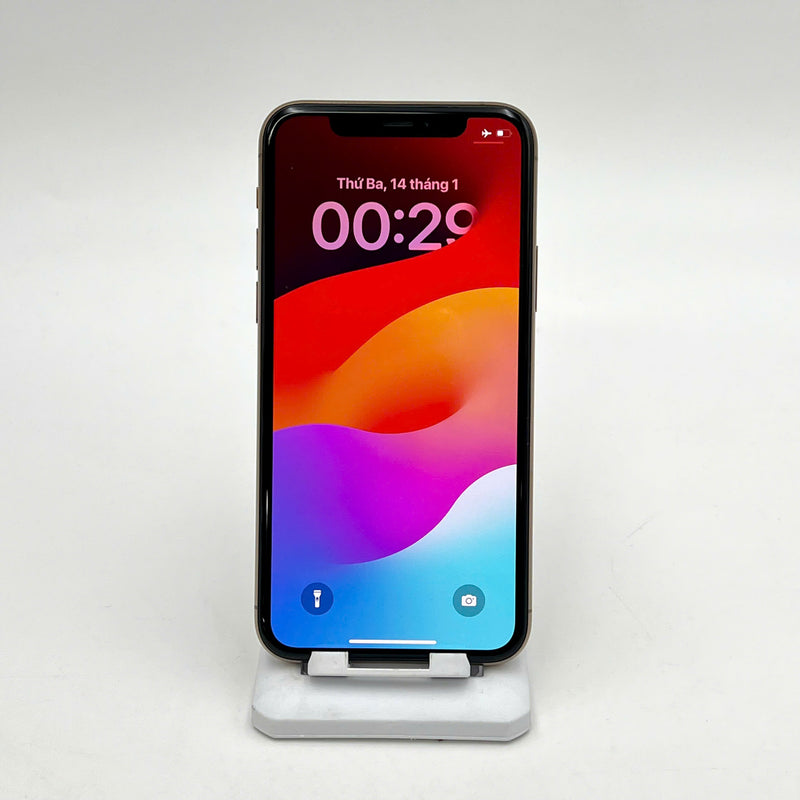 iPhone 11 Pro 64GB Vàng 98% pin 98%  Máy đã trả hết tiền mạng dùng như Quốc tế Apple (Đã thay pin - Đốm camera 1x/2x) - HH7274