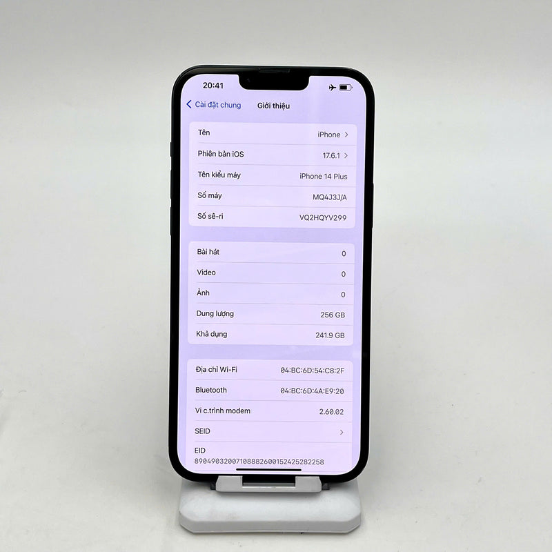 iPhone 14 Plus 256GB Đen 98% pin 89%  Quốc tế từ DCM (Không dùng sim DCM - viền xước) - HH5457