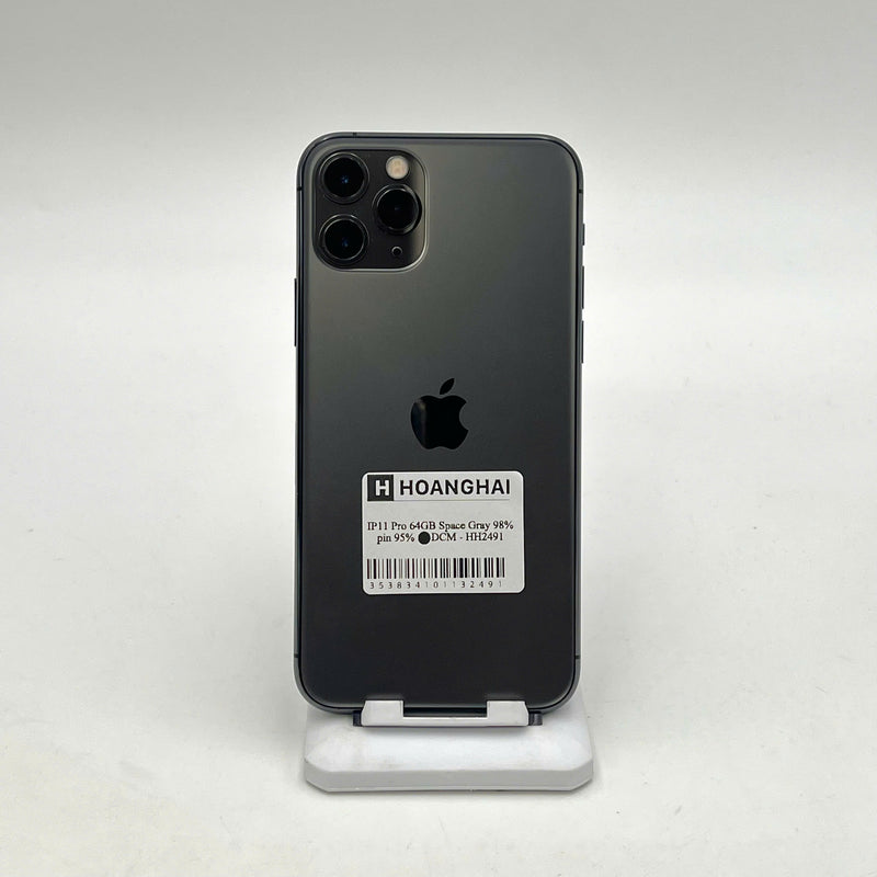iPhone 11 Pro 64GB Đen 98% pin 95%  Máy đã trả hết tiền mạng dùng như Quốc tế Apple  - HH2491
