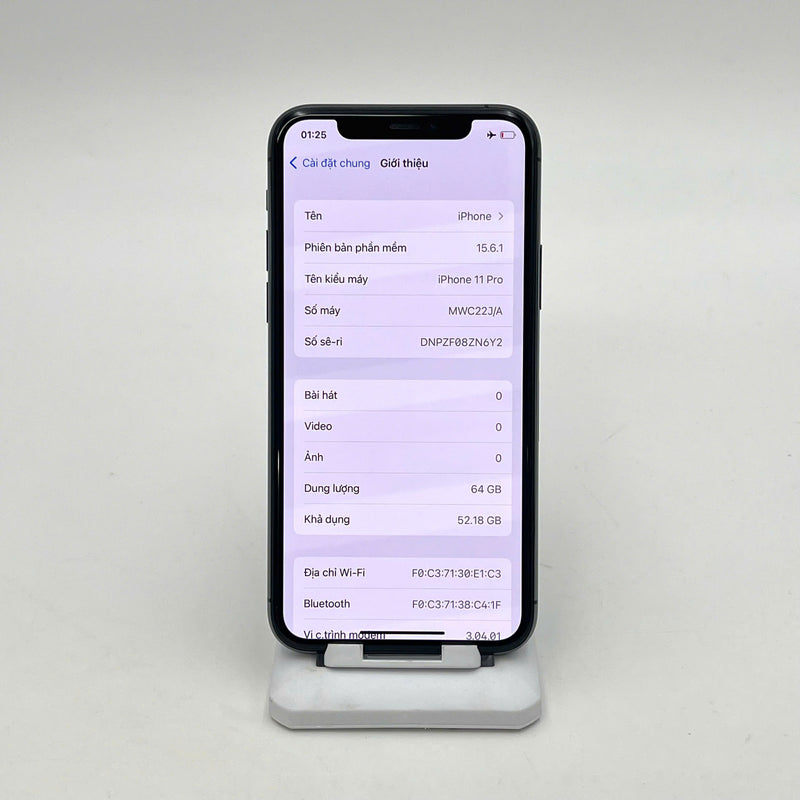 iPhone 11 Pro 64GB Đen 98% pin 95%  Máy đã trả hết tiền mạng dùng như Quốc tế Apple  - HH2491