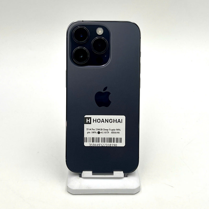 iPhone 14 Pro 256GB Tím 98% pin 100%  Máy đã trả hết tiền mạng dùng như Quốc tế Apple (Đã thay pin)  - HH8190