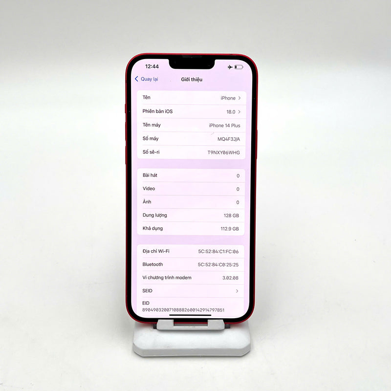 iPhone 14 Plus 128GB Đỏ 98% pin 86%  Quốc tế từ AU (Không dùng sim AU)  - HH5670