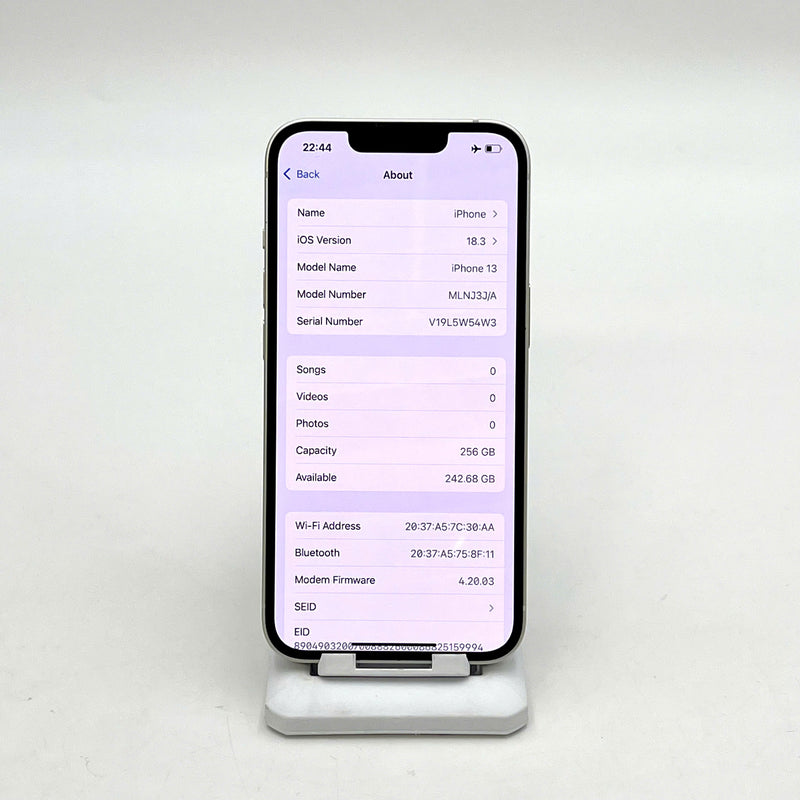 iPhone 13 256GB Trắng 98% pin 100% Máy đã trả hết tiền mạng dùng như Quốc tế Apple (Đã thay pin) - HH2480