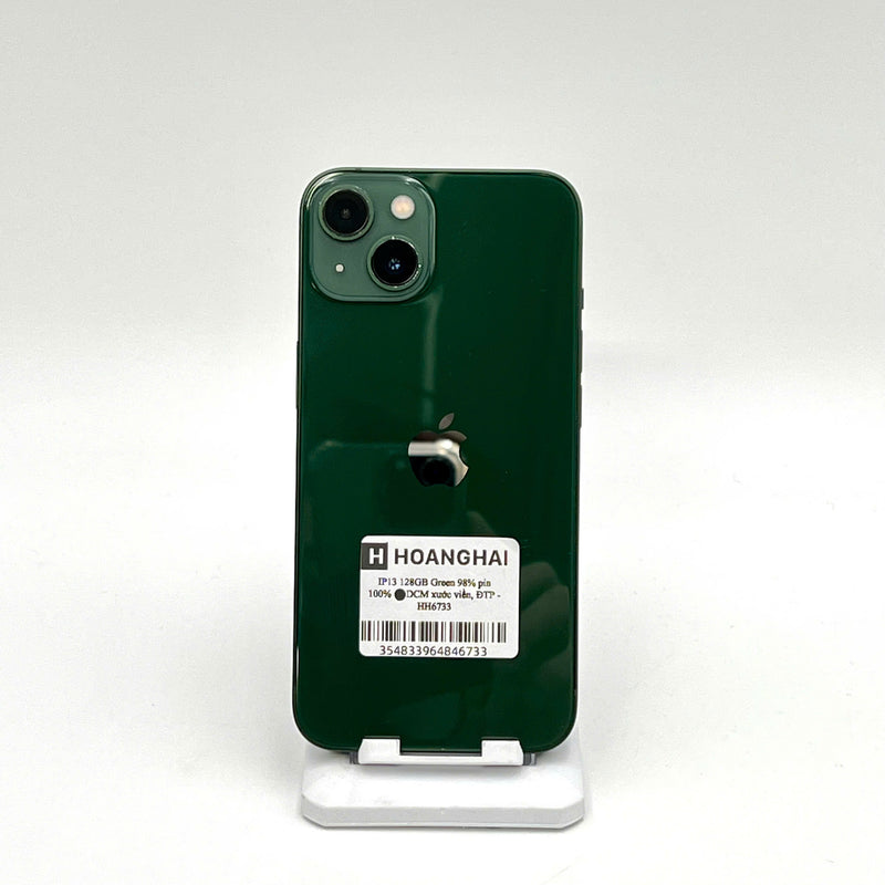 iPhone 13 128GB Xanh Lá 98% pin 100% Máy đã trả hết tiền mạng dùng như Quốc tế Apple (Đã thay pin - xước viền)  - HH6733