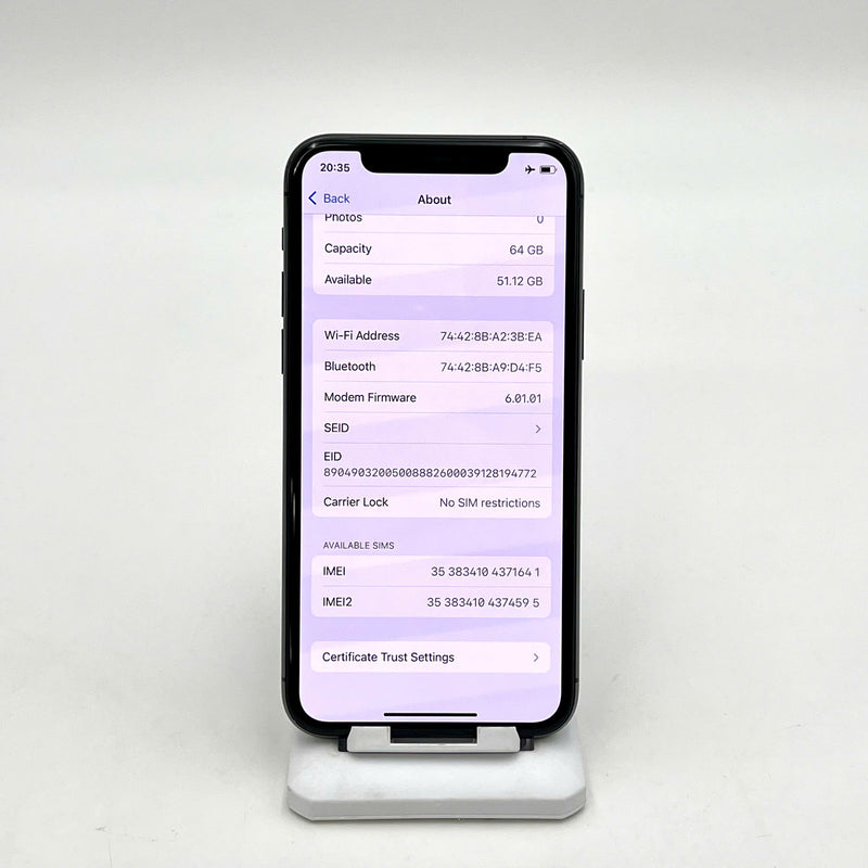 iPhone 11 Pro 64GB Đen 98% pin 100% Máy đã trả hết tiền mạng dùng như Quốc tế Apple (Đã thay pin , màn hình Apple - Đốm camera 1x) - HH1641
