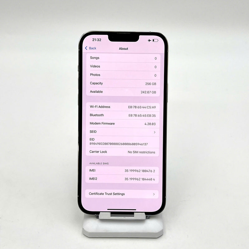 iPhone 13 Pro Max 256GB Bạc 98% pin 100% Quốc tế từ DCM (Không dùng sim DCM - Đã thay pin - Đốm camera 3x) - HH4762