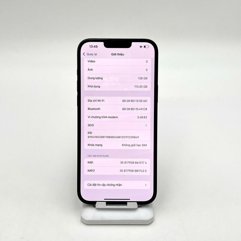 iPhone 14 Plus 128GB Đen 97% pin 100% Quốc tế từ AU (Không dùng sim AU - Đã thay pin - viền xấu xước, viền cam xước) - HH2174
