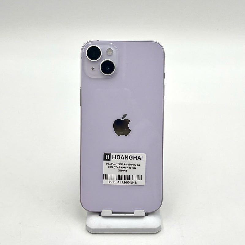 iPhone 14 Plus 128GB Tím 98% pin 88% Quốc Tế Apple (xước viền camera) - HH4048