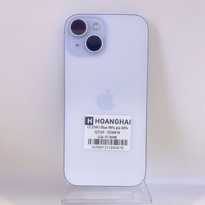 iPhone 15 256GB Xanh Dương 98% pin 86% Quốc tế Apple - HH6878