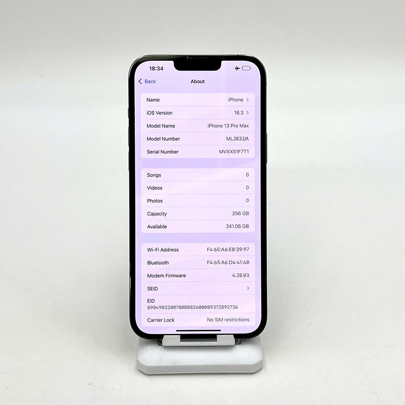 iPhone 13 Pro Max 256GB Đen 98% pin 100%  Máy đã trả hết tiền mạng dùng như Quốc tế Apple (Đã thay pin - Đốm camera 3x) - HH4504