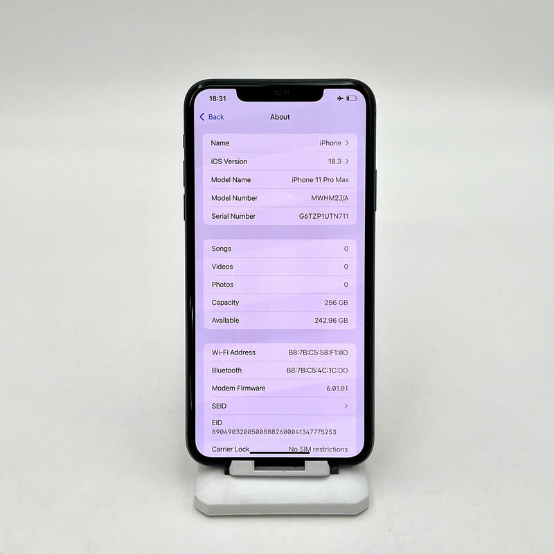 iPhone 11 Pro Max 256GB Xanh Lá 98% pin 100% Quốc tế Apple (Đã thay pin - Màn xước và viền xước) - HH6205