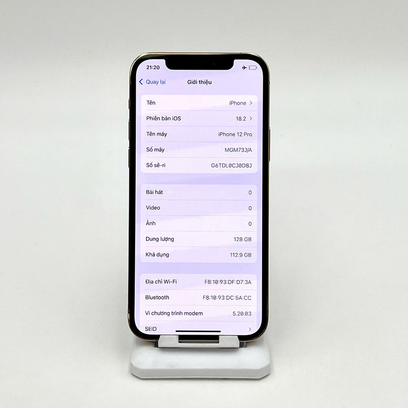 iPhone 12 Pro 128GB Vàng 98% pin 88%  Máy đã trả hết tiền mạng dùng như Quốc tế Apple