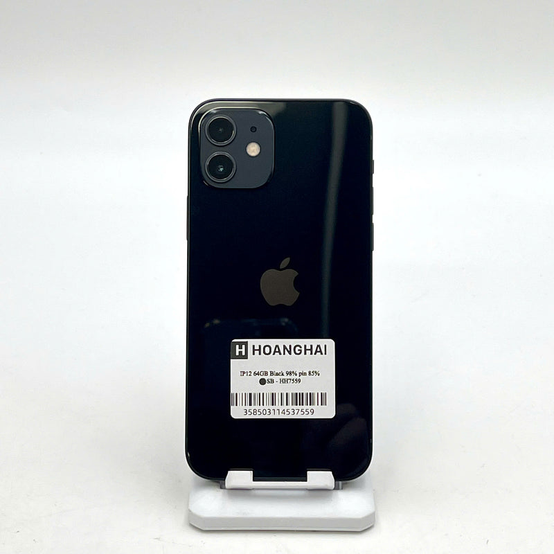 iPhone 12 64GB Đen 98% pin 85%  Máy đã trả hết tiền mạng dùng như Quốc tế Apple  - HH7559