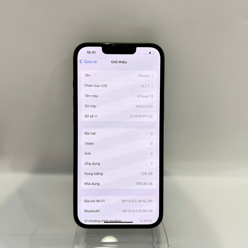 iPhone 13 128GB Xanh Lá  100% DBH Quốc tế từ SB (Không dùng sim SB) - HH9081