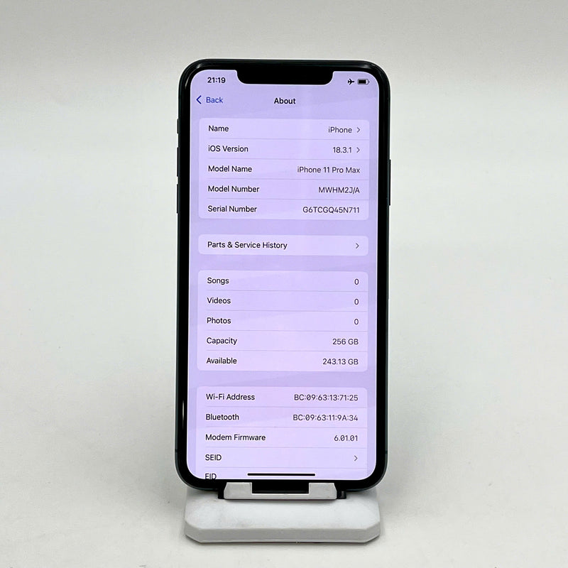 iPhone 11 Pro Max 256GB Xanh Lá 98% pin 100% Máy đã trả hết tiền mạng dùng như Quốc tế Apple (Đã thay pin,màn Apple - Máy xước màn ,ám viền , đốm camera 1x,) - HH5388