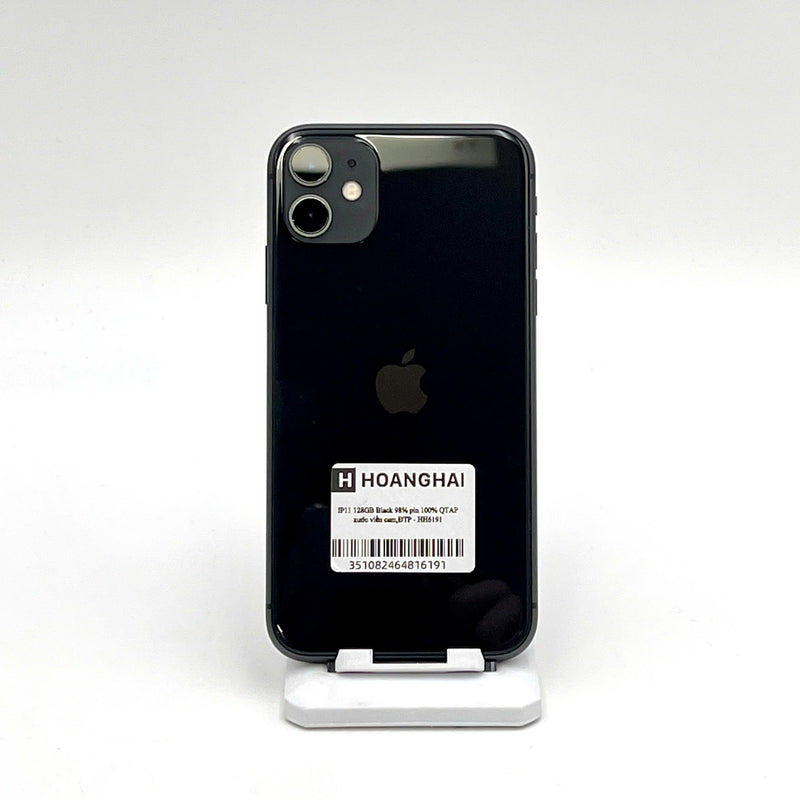 iPhone 11 128GB Đen 98% pin 100% Quốc Tế Apple (Đã thay pin - xước viền camera) - HH6191