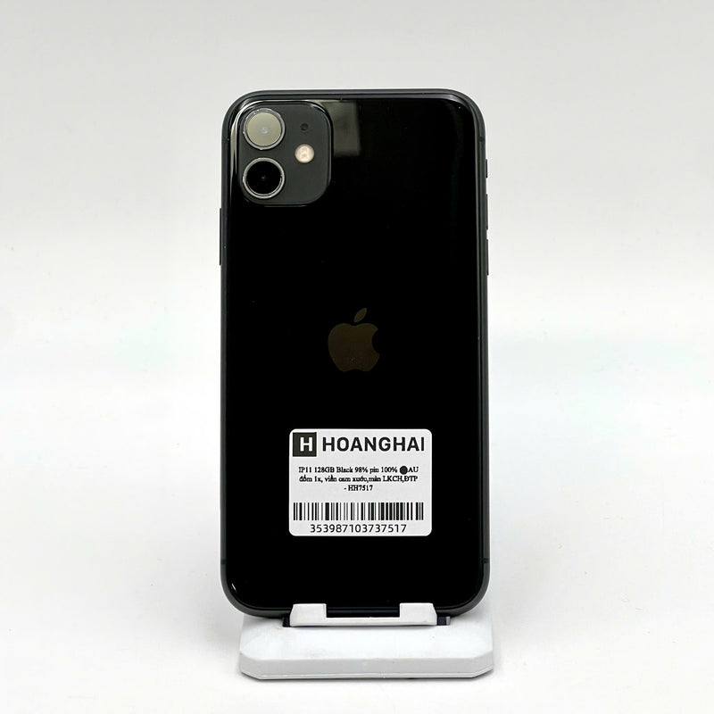 iPhone 11 128GB Đen 98% pin 100% Máy đã trả hết tiền mạng dùng như Quốc tế Apple (Đã thay pin , thay màn Apple - Đốm camera 1x, xước viền cam) - HH7517
