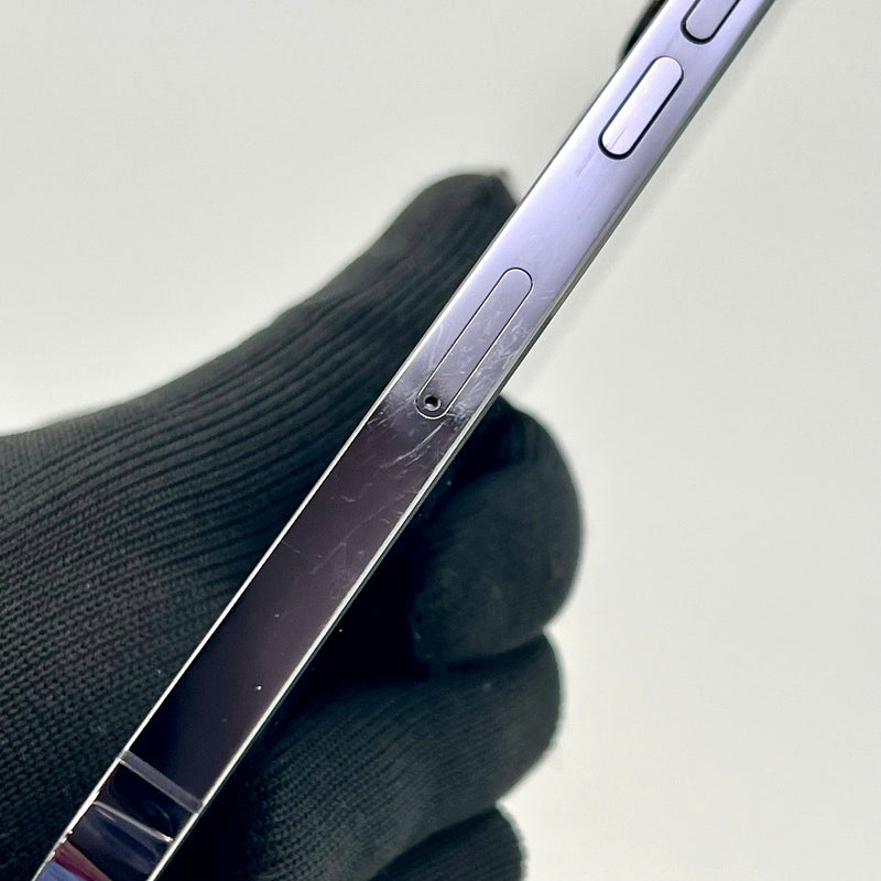 iPhone 14 Pro 256GB Tím 98% pin 100% Máy đã trả hết tiền mạng dùng như Quốc tế Apple (Đã thay pin - Đốm camera 0,5x/3x, xước viền) - HH2131