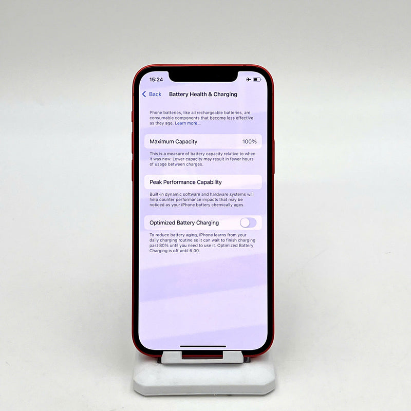iPhone 12 64GB Đỏ 98% pin 100% Máy đã trả hết tiền mạng dùng như Quốc tế Apple (Đã thay pin) - HH6941