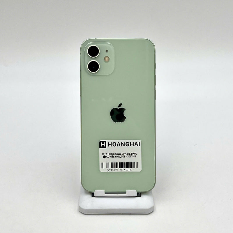 iPhone 12 128GB Xanh Lá 98% pin 100% Máy đã trả hết tiền mạng dùng như Quốc tế Apple (Đã thay pin - viền xước) - HH3918