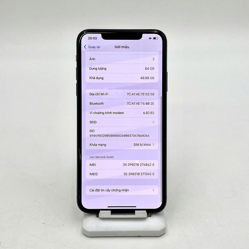 iPhone 11 Pro Max 64GB Xanh Lá 98% pin 100% Quốc Tế Apple bản Mỹ (Đã thay pin - máy Lock, Đốm camera 1x, ám viền,xước màn) - HH0628